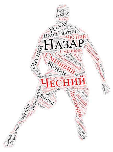 Назар word cloud art