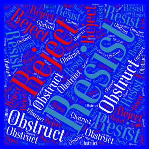 Resist, Reject, Obstruct_2 word cloud art