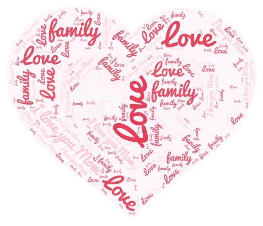 I love you mom word cloud art