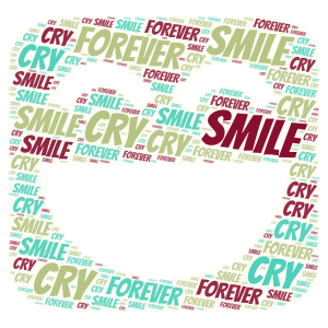 SMILE word cloud art