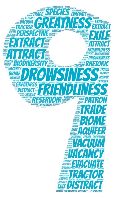 10B 9 spelling words  word cloud art
