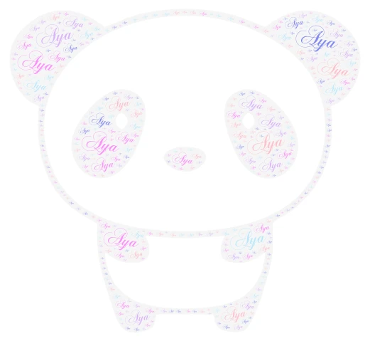 Aya word cloud art