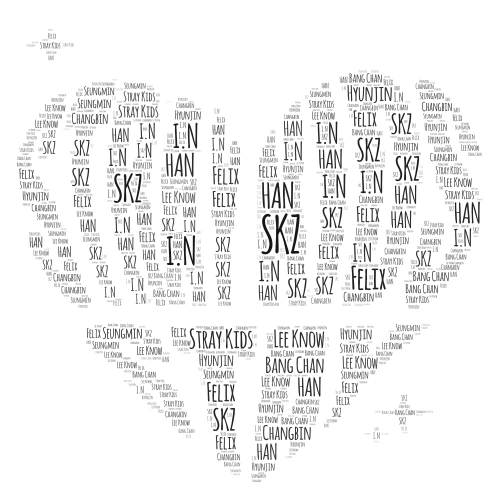 Stray Kids logo3 word cloud art