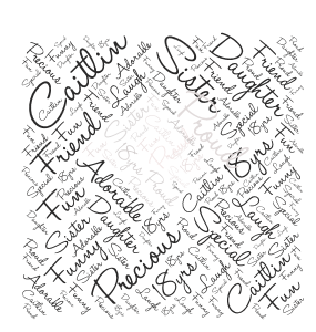 caitlin pic merge word cloud art