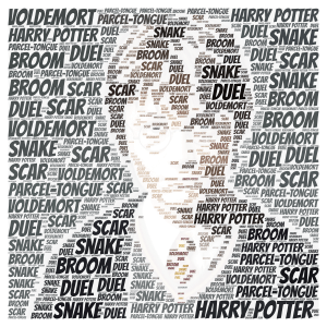 Harry potter word cloud art