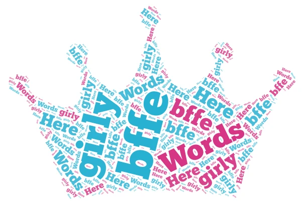 girly word cloud art