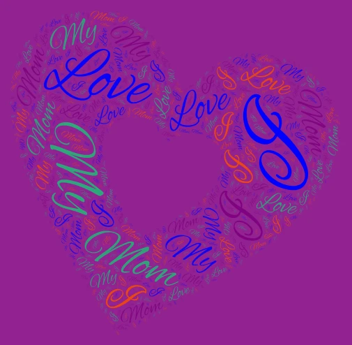 mother's day word cloud art