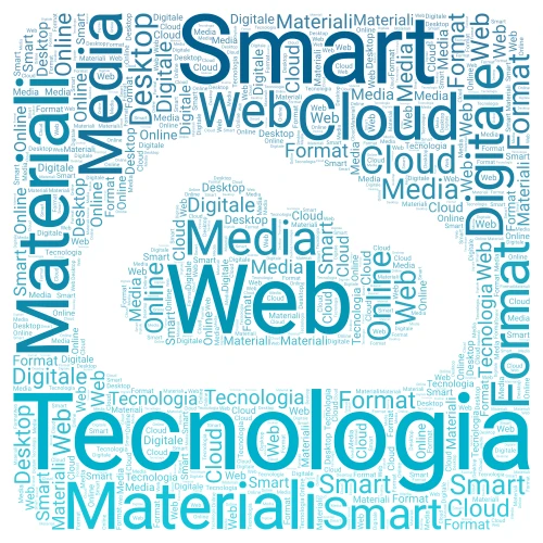 Tecnologia e Digitale word cloud art