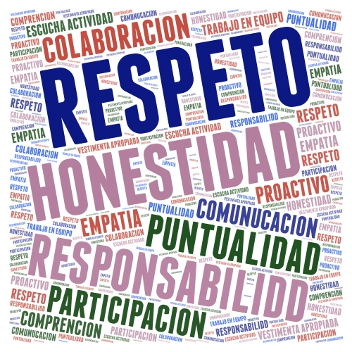 NORMAS DE CONVIVENCIA word cloud art