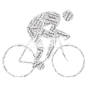 bike word cloud art