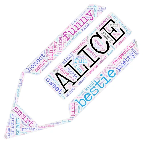 ALICE word cloud art