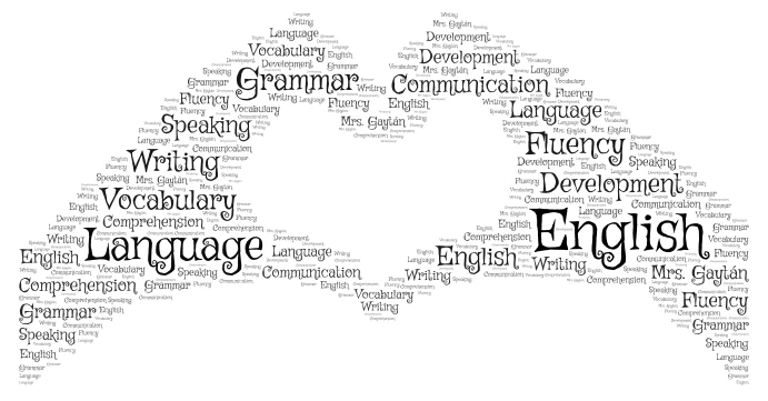 English Language Development 1 word cloud art