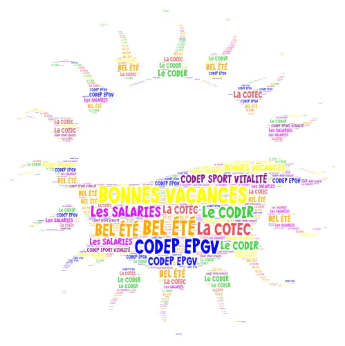 BEL ÉTÉ  word cloud art