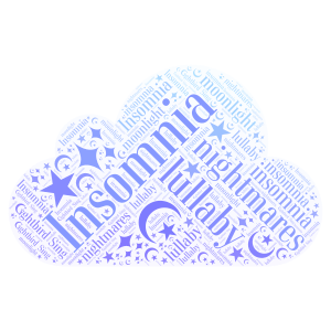 Insomnia word cloud art