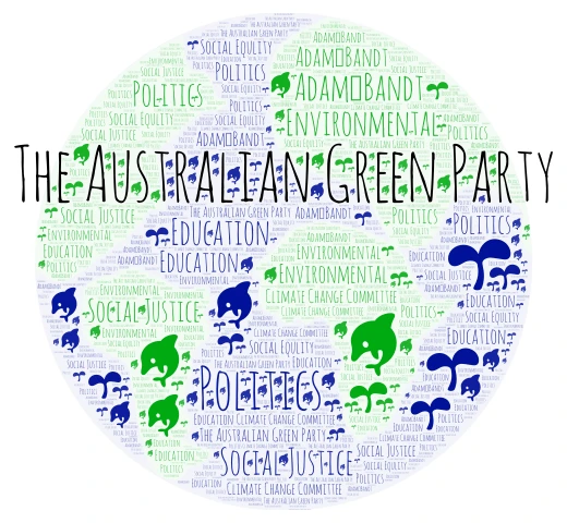 The Green Party word cloud art