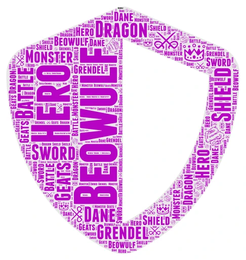 Beowulf word cloud art