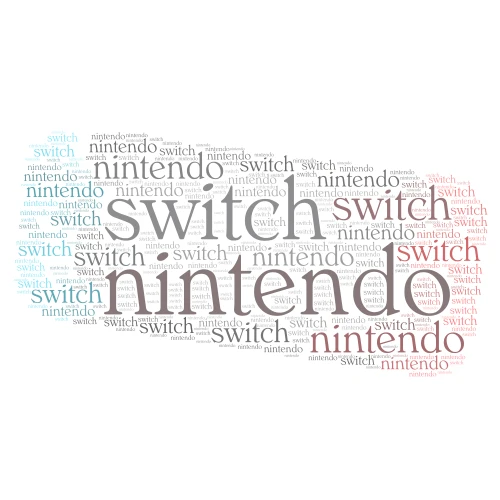 nintendo switch word cloud art