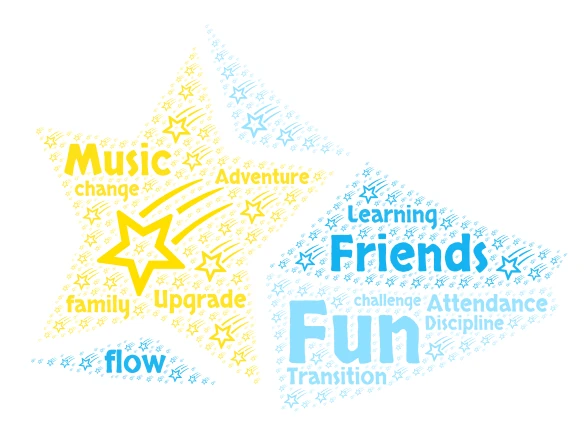 School Star word cloud art