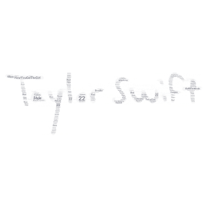 Taylor Swift word cloud art