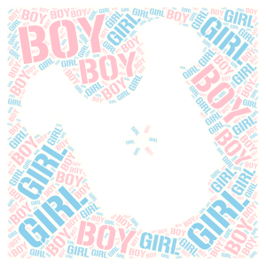 Copy of boy or girl gender reveal word cloud art