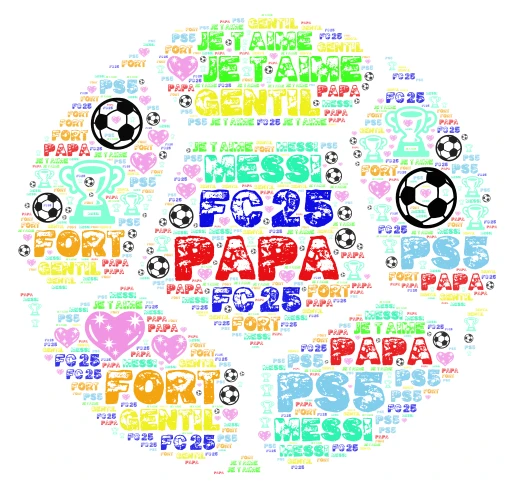 Papa word cloud art