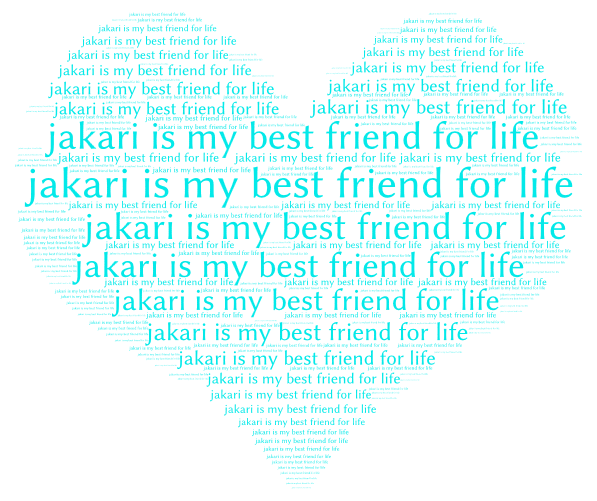 frinds for ever word cloud art