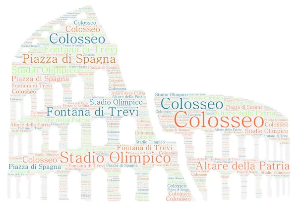 Roma word cloud art