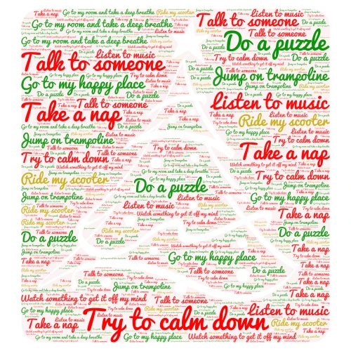 Coping Skills word cloud art