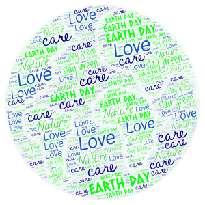 Earth Day word cloud art