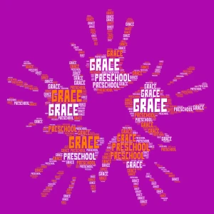 GRACE PRESCHOOL word cloud art