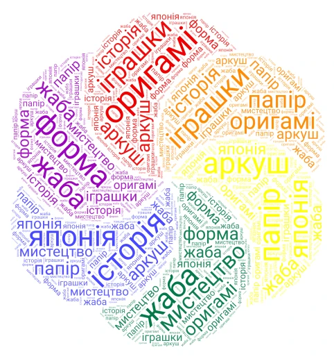 Оригамі word cloud art