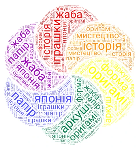 Оригамі word cloud art
