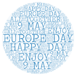 EUROPE DAY word cloud art
