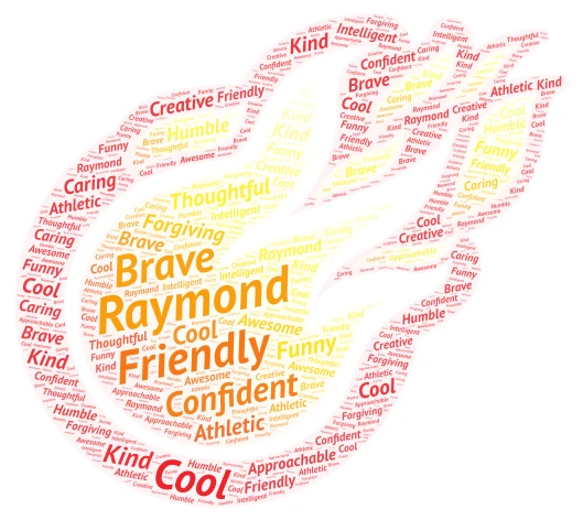 Raymond's work. word cloud art