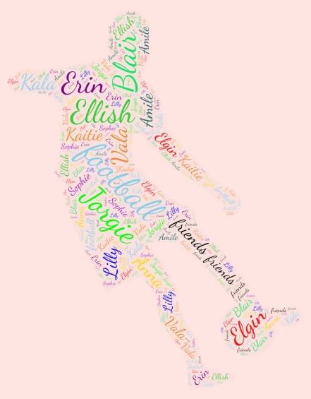 football blair  word cloud art