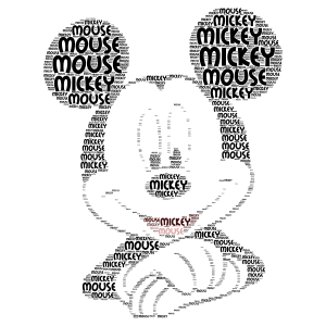 mickey mouse By Tammy Maddocks .... word cloud art