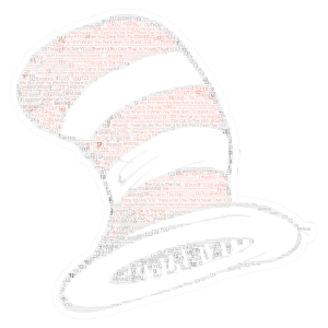 3 Cat In The Hat Lessons word cloud art