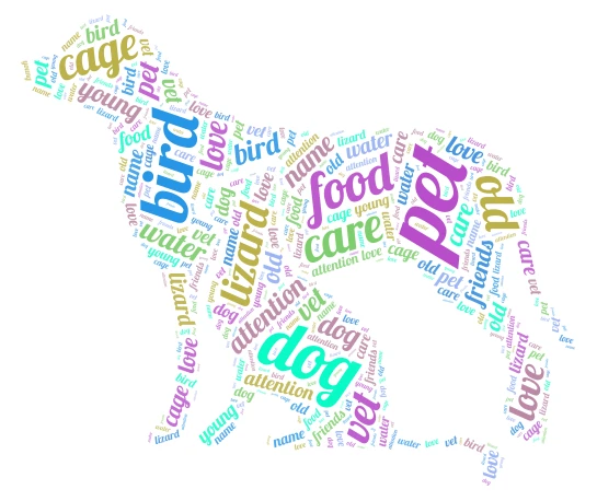 animals word cloud art