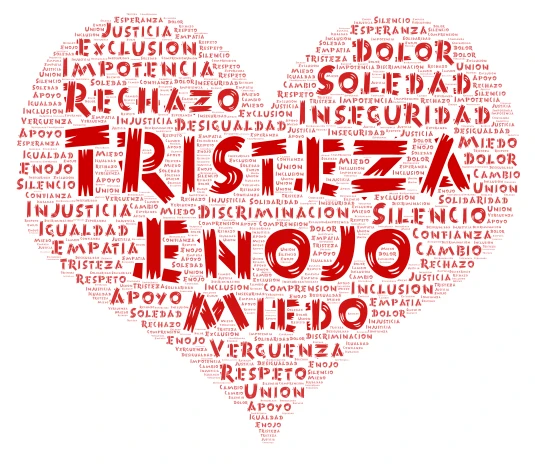 Emociónes word cloud art