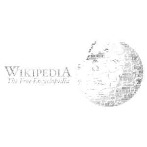 Wikipedia Logo word cloud art