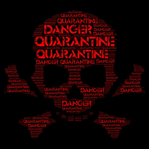 Quarantine word cloud art