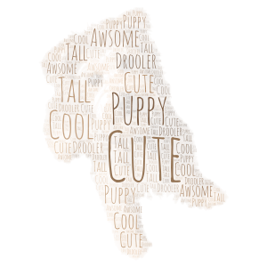 Puppy word cloud art
