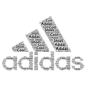 Adidas word cloud art