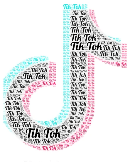 Tik Tok word cloud art