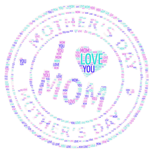 HAPPY MTHERS DAY word cloud art