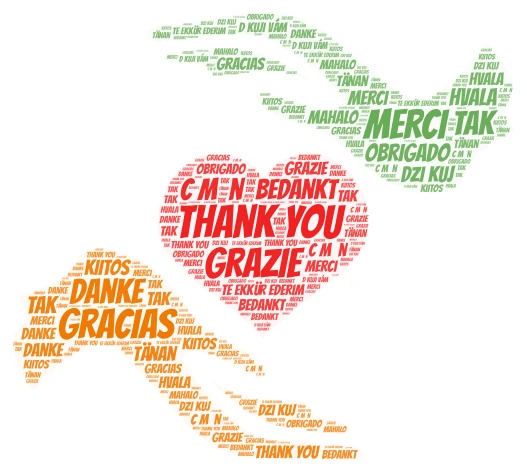 Thank You in Different Languages word cloud art