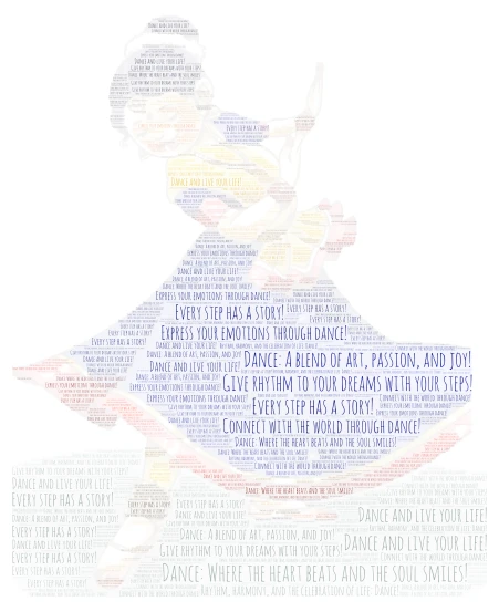 Dance word cloud art