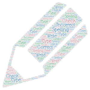 Copy of Spelling Book Cover word cloud art