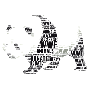 WWF Cloud word cloud art