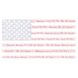 American Flag word cloud art